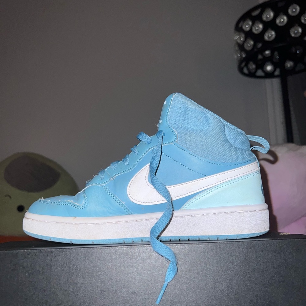 NIKE Blue & White High Top Air Forces